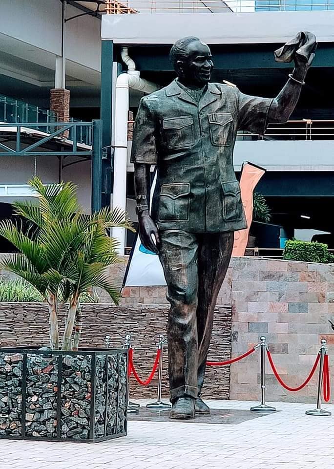 Dr Kenneth David Kaunda Statue at Longacres Mall Lusaka City Zambia