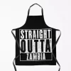 Straight Outta Zambia Apron Kitchens For Men Waterproof Hairdressing Apron