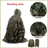 Hunting suit Men Women Kids Outdoor Suit Sniper Jungle Hunting Suit Pants Hooded Jacket