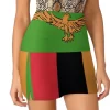 Zambia Flag Emblem Women's skirt With Hide Pocket Tennis Skirt Golf Skirts Badminton Skirts Running skirts Zambia Zambian