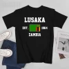 Patriotic Flag Zambia EST.1964 Lusaka Men Tshirt Tees T-Shirt O-neck T Shirts Women Boys Clothing 100% Cotton