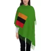 Zambia Flag Women's Tassel Shawl Scarf Fashion Scarf